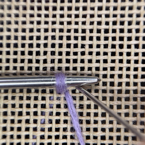Plush stitch method stage 4 photograph
