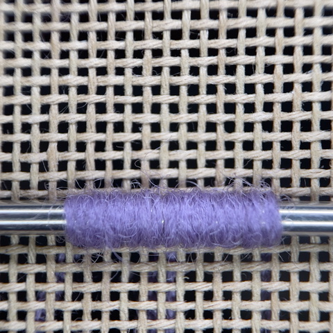 Plush stitch method stage 5 photograph